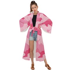 Camo Pink Maxi Kimono by MooMoosMumma