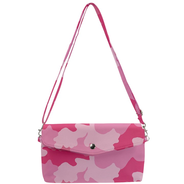 Camo Pink Removable Strap Clutch Bag