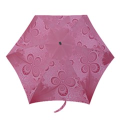 Pink Intricate Swirls Pattern Mini Folding Umbrellas by SpinnyChairDesigns