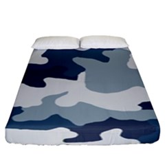 Camo Blue Fitted Sheet (king Size)