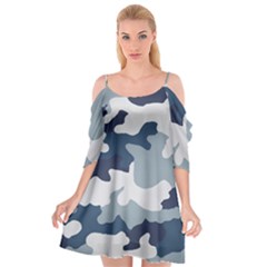 Camo Blue Cutout Spaghetti Strap Chiffon Dress by MooMoosMumma