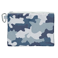 Camo Blue Canvas Cosmetic Bag (xl) by MooMoosMumma