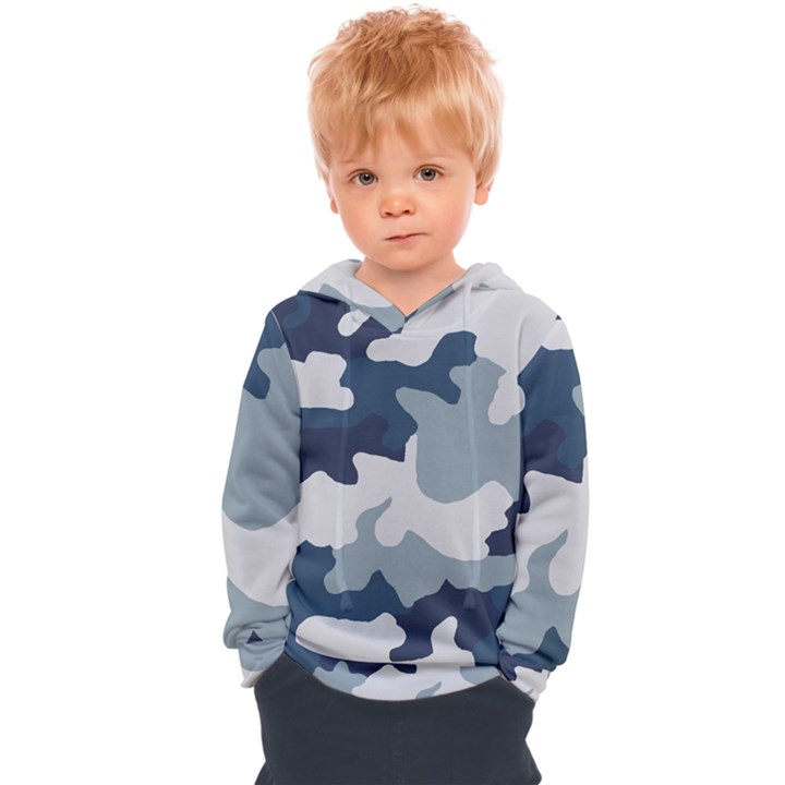 Camo Blue Kids  Overhead Hoodie