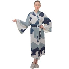 Camo Blue Maxi Velour Kimono by MooMoosMumma