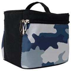 Camo Blue Make Up Travel Bag (big) by MooMoosMumma