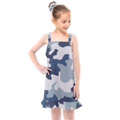 Camo Blue Kids  Overall Dress by MooMoosMumma