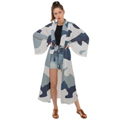 Camo Blue Maxi Kimono by MooMoosMumma