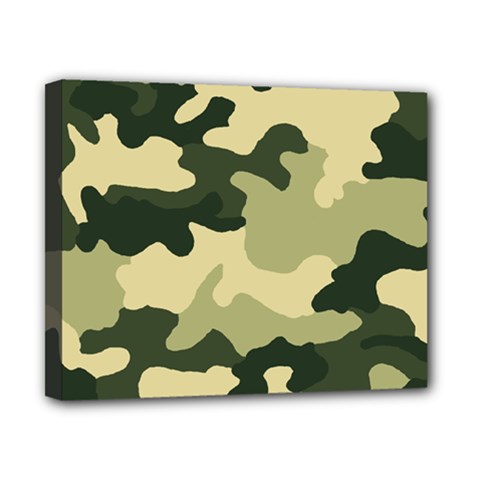 Camo Green Canvas 10  X 8  (stretched)