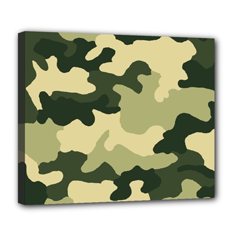 Camo Green Deluxe Canvas 24  X 20  (stretched) by MooMoosMumma