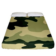 Camo Green Fitted Sheet (king Size) by MooMoosMumma