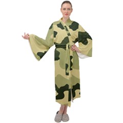 Camo Green Maxi Velour Kimono by MooMoosMumma