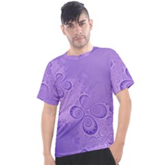 Purple Intricate Swirls Pattern Men s Sport Top