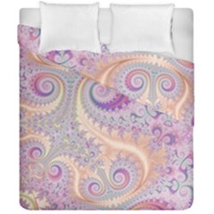 Pastel Pink Intricate Swirls Spirals  Duvet Cover Double Side (california King Size) by SpinnyChairDesigns