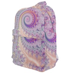 Pastel Pink Intricate Swirls Spirals  Classic Backpack by SpinnyChairDesigns