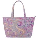Pastel Pink Intricate Swirls Spirals  Back Pocket Shoulder Bag  View1
