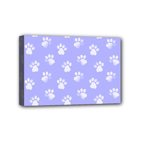 Animal Cat Dog Paw Prints Pattern Mini Canvas 6  X 4  (stretched) by SpinnyChairDesigns