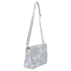 Mint Cream And White Intricate Swirl Spiral Shoulder Bag With Back Zipper by SpinnyChairDesigns