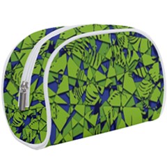 Green Blue Abstract Grunge Pattern Makeup Case (large) by SpinnyChairDesigns