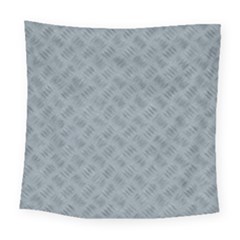 Grey Diamond Plate Metal Texture Square Tapestry (large) by SpinnyChairDesigns