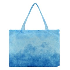 Abstract Sky Blue Texture Medium Tote Bag by SpinnyChairDesigns