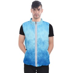 Abstract Sky Blue Texture Men s Puffer Vest by SpinnyChairDesigns