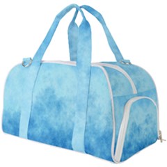 Abstract Sky Blue Texture Burner Gym Duffel Bag by SpinnyChairDesigns