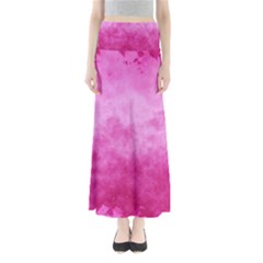 Abstract Pink Grunge Texture Full Length Maxi Skirt by SpinnyChairDesigns