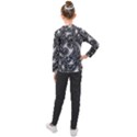 Abstract Paisley Black and White Kids  Long Mesh Tee View2