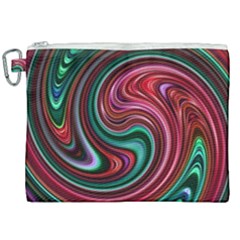 Red Green Swirls Canvas Cosmetic Bag (xxl) by SpinnyChairDesigns