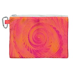 Pink And Orange Swirl Canvas Cosmetic Bag (xl) by SpinnyChairDesigns