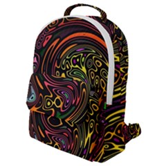 Abstract Tribal Swirl Flap Pocket Backpack (small) by SpinnyChairDesigns