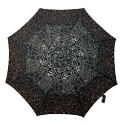 Urban Camouflage Black Grey Brown Hook Handle Umbrellas (medium) by SpinnyChairDesigns