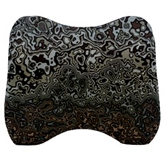 Urban Camouflage Black Grey Brown Velour Head Support Cushion by SpinnyChairDesigns