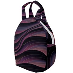 Dark Purple And Black Swoosh Travel Backpacks by SpinnyChairDesigns
