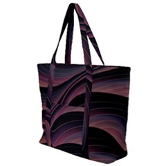 Dark Purple And Black Swoosh Zip Up Canvas Bag by SpinnyChairDesigns