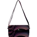 Dark Purple and Black Swoosh Removable Strap Clutch Bag View1