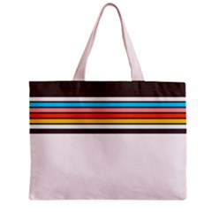 Vintage Stripes Zipper Mini Tote Bag