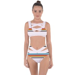 Vintage Stripes Bandaged Up Bikini Set  by tmsartbazaar