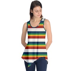 Rainbow Stripes Sleeveless Tunic by tmsartbazaar