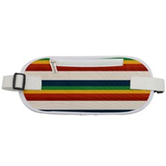 Rainbow Stripes Rounded Waist Pouch by tmsartbazaar