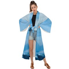 Aquamarine Maxi Kimono by Janetaudreywilson