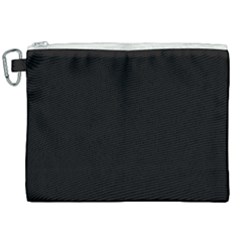 Rich Ebony Canvas Cosmetic Bag (xxl) by Janetaudreywilson