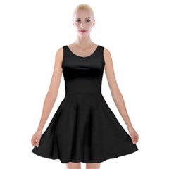 Rich Ebony Velvet Skater Dress by Janetaudreywilson