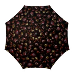 Zombie Eyes Pattern Golf Umbrellas by SpinnyChairDesigns