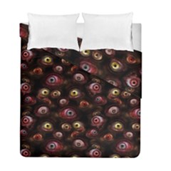 Zombie Eyes Pattern Duvet Cover Double Side (full/ Double Size) by SpinnyChairDesigns