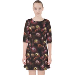 Zombie Eyes Pattern Pocket Dress by SpinnyChairDesigns