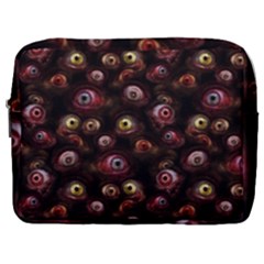 Zombie Eyes Pattern Make Up Pouch (large) by SpinnyChairDesigns