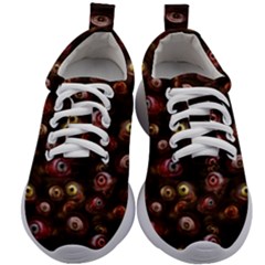 Zombie Eyes Pattern Kids Athletic Shoes by SpinnyChairDesigns