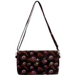 Zombie Eyes Pattern Removable Strap Clutch Bag by SpinnyChairDesigns