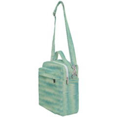 Light Green Turquoise Ikat Pattern Crossbody Day Bag by SpinnyChairDesigns
